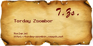 Torday Zsombor névjegykártya